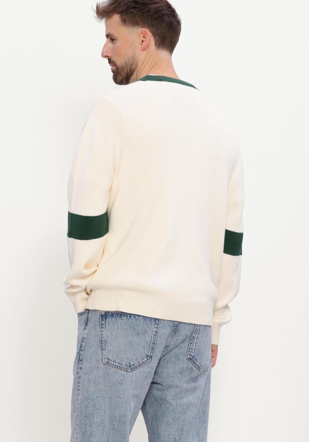 Witte TOMMY JEANS Trui TJM REG NEW CLASSICS SWEATER EXT - large