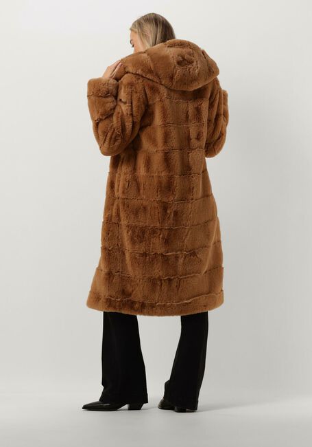 Camel MOSCOW Faux fur jas 10-09-NADJANA - large