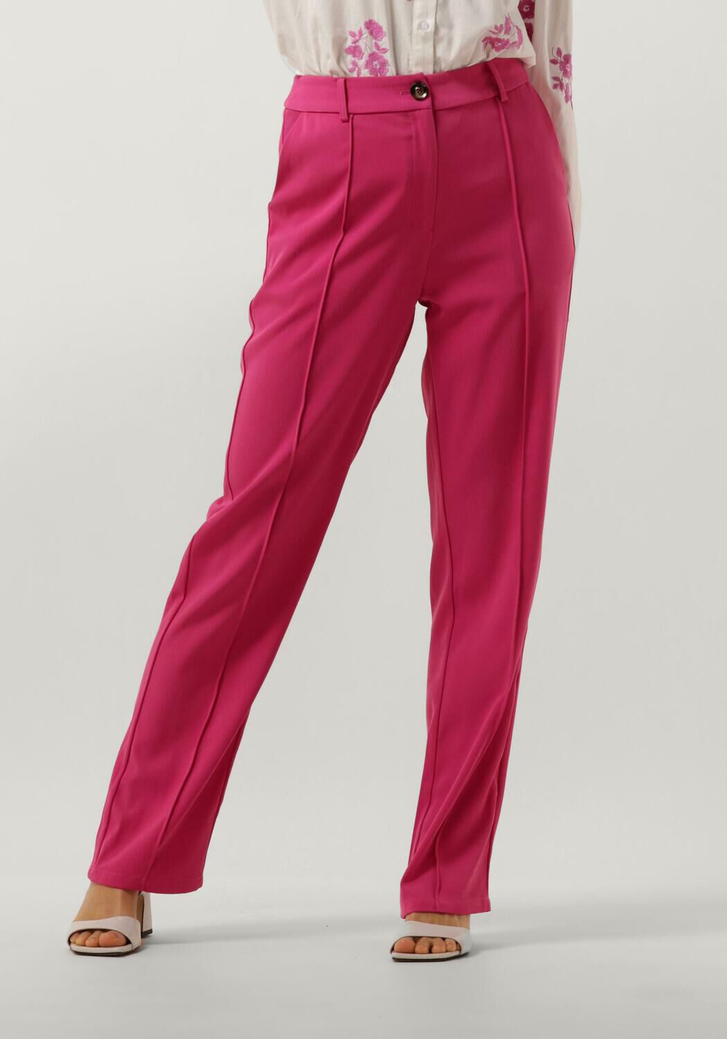 Ydence Roze Pantalon Elegant Look Pink Dames