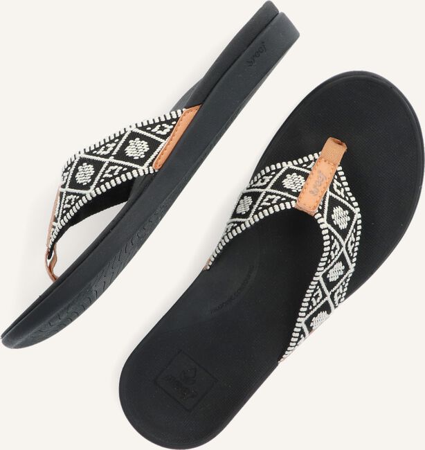 Zwarte REEF Teenslippers ORTHO WOVEN Zwarte REEF Teenslippers ORTHO WOVEN - large