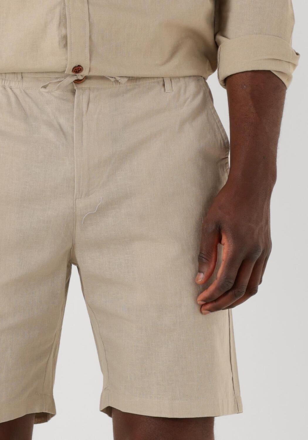 ANERKJENDT Heren Broeken Aklt James Cot linen Ela Shorts Zand