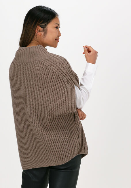 Beige SUMMUM Spencer SLEEVELESS CABLE SWEATER WOOL - large