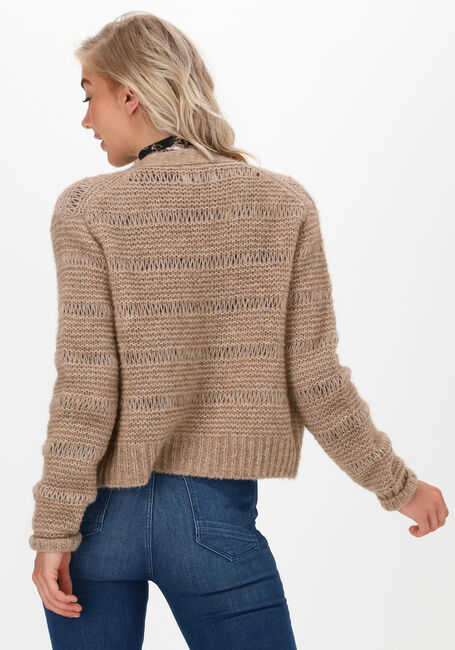 Beige JUST FEMALE Vest SAGI KNIT CARDIGAN - large