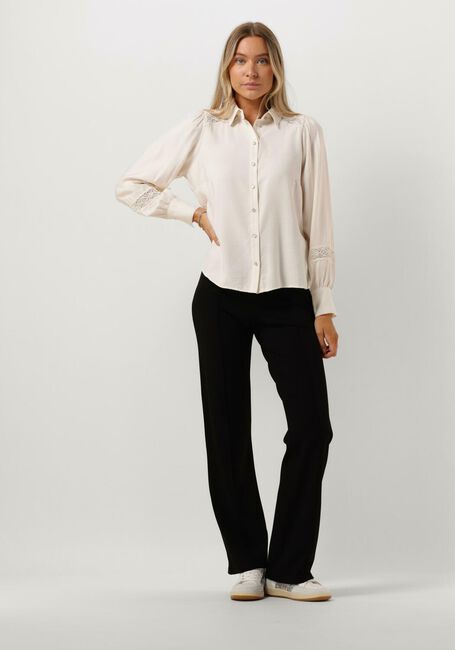 Witte JANSEN AMSTERDAM Blouses W754 BLOUSE LACE DETAILS AND LONG PUFFSLEEVES - large