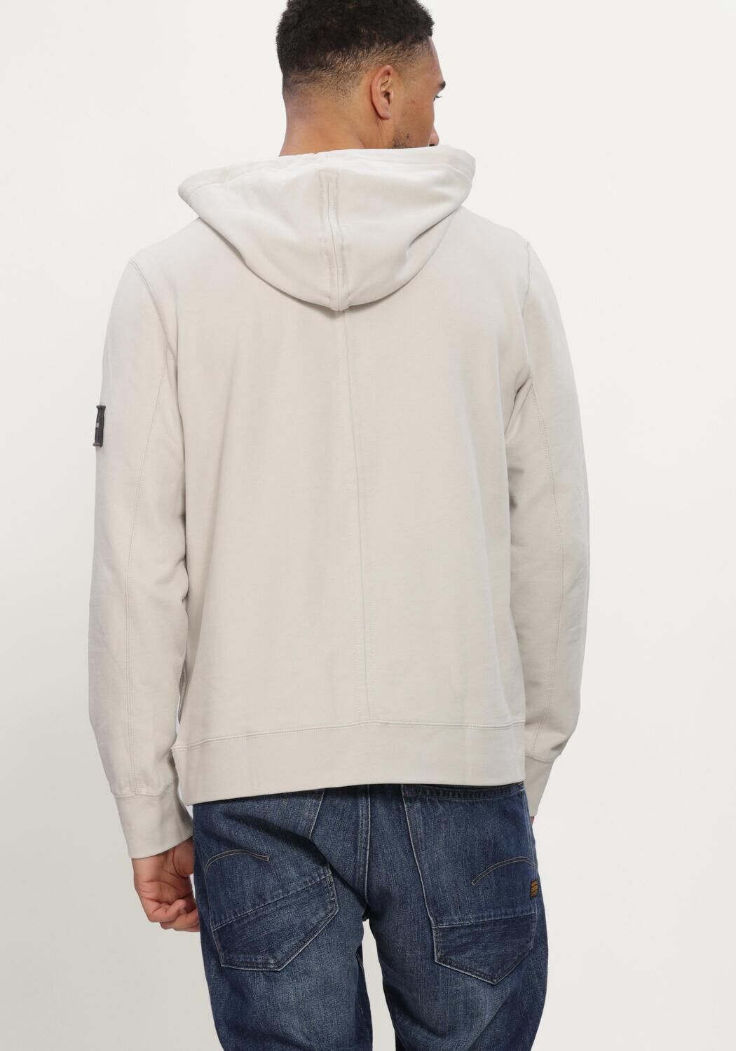 Beige CALVIN KLEIN Trui LS EU 350TERRY BADGE HOODIE - large