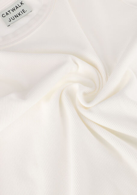 Witte CATWALK JUNKIE T-shirt RIBBED TEE Witte CATWALK JUNKIE T-shirt RIBBED TEE - large