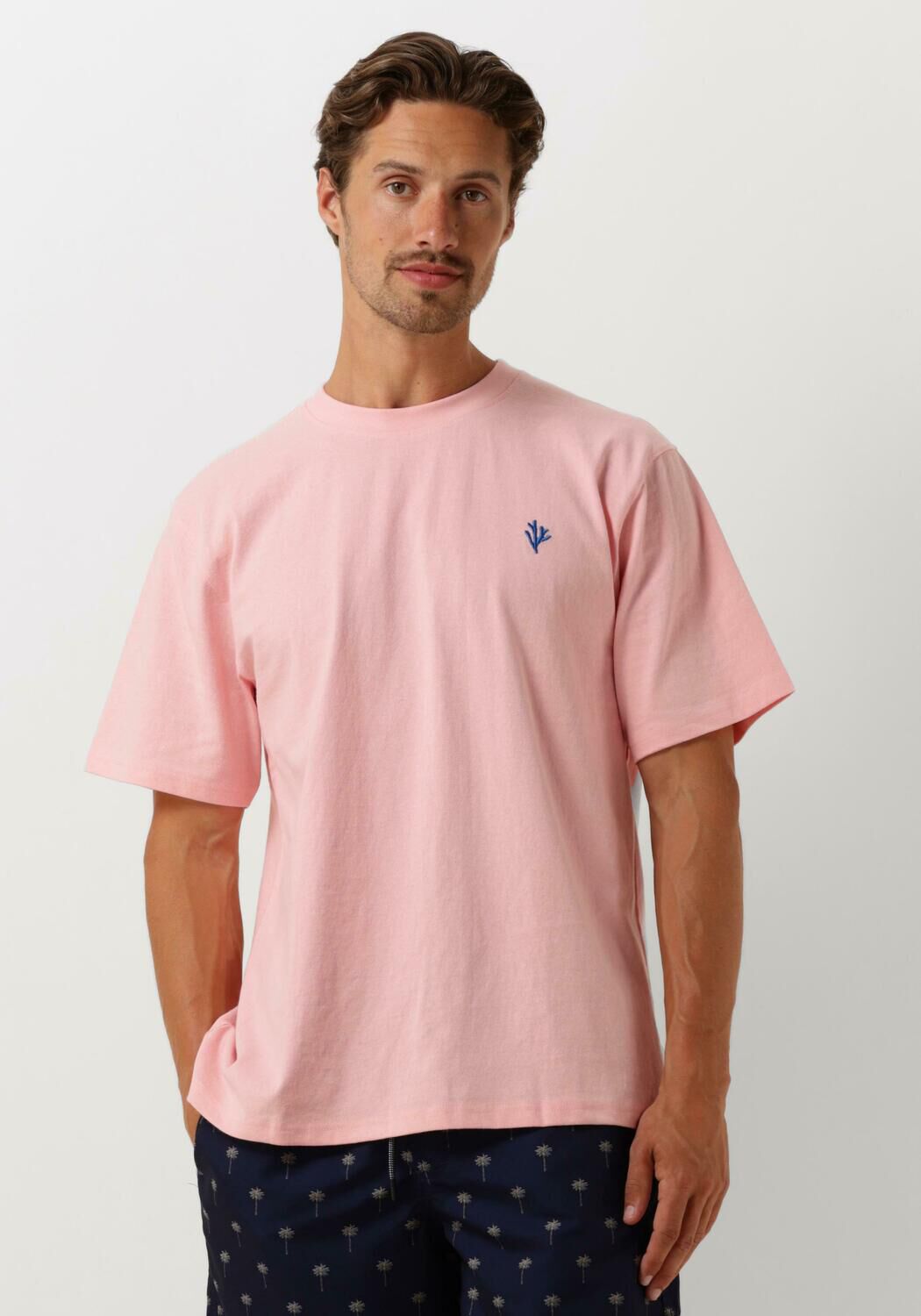 SHIWI Heren Polo's & T-shirts Men Lizard T-shirt Roze