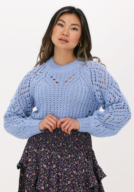 Lichtblauwe Y.A.S. Trui YASELVI LS KNIT PULLOVER - large