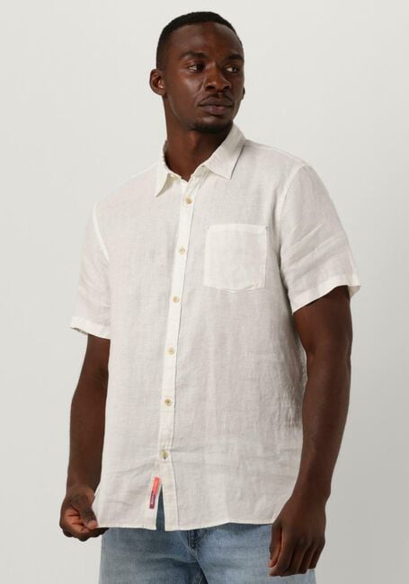 Witte SCOTCH & SODA Casual overhemd SHORT SLEEVE LINEN SHIRT - large