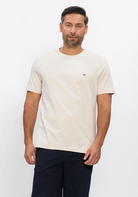 Ecru TOMMY HILFIGER T-shirt ESS SEASONAL REG FIT SOLID TEE - large