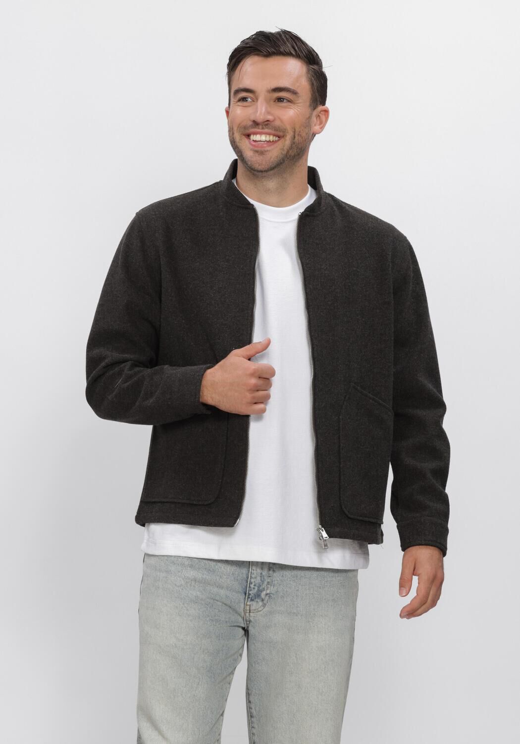 Donkergrijze DSTREZZED Jack DS_COLE BOMBER - large