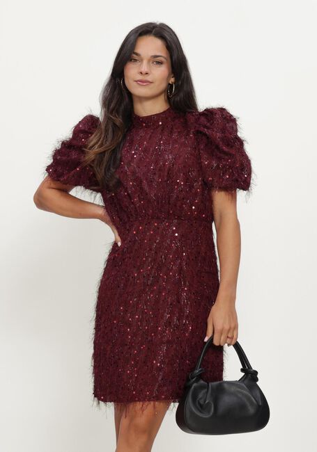 Bordeaux Y.A.S. Mini jurk YASILZA 2/4 SEQUIN DRESS - large