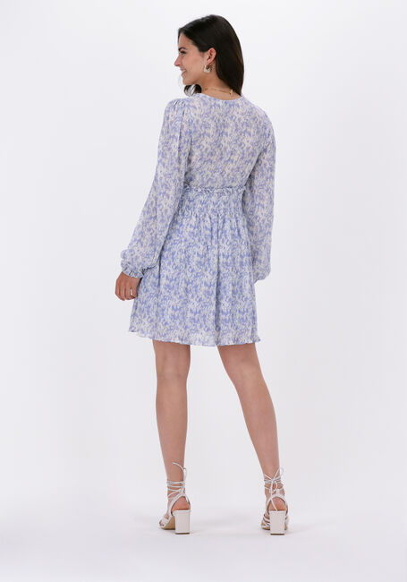 Lichtblauwe NA-KD Mini jurk STRUCTUREED SMOCK WAIST DRESS - large