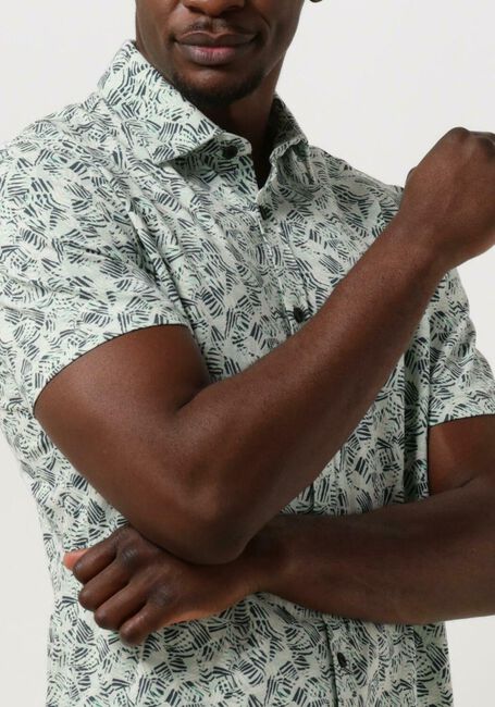 Blauwe PME LEGEND Casual overhemd SHORT SLEEVE SHIRT PRINT ON JERSEY SLUB PIQUE - large
