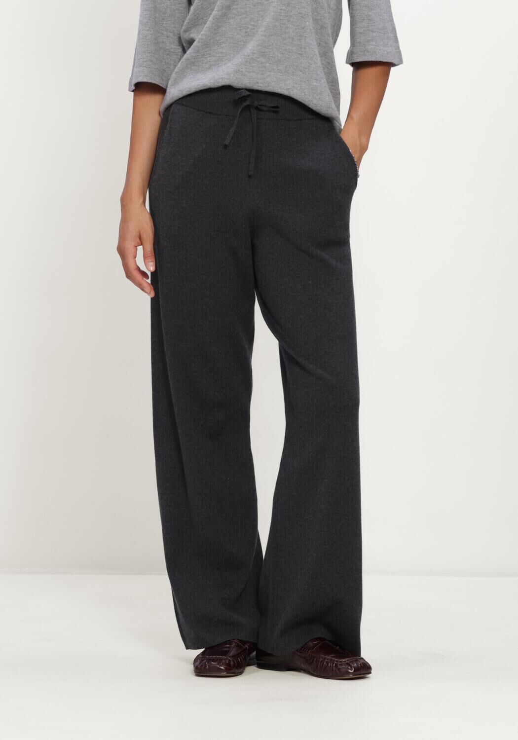 Antraciet KNIT-TED Midirok NADA PANTS - large