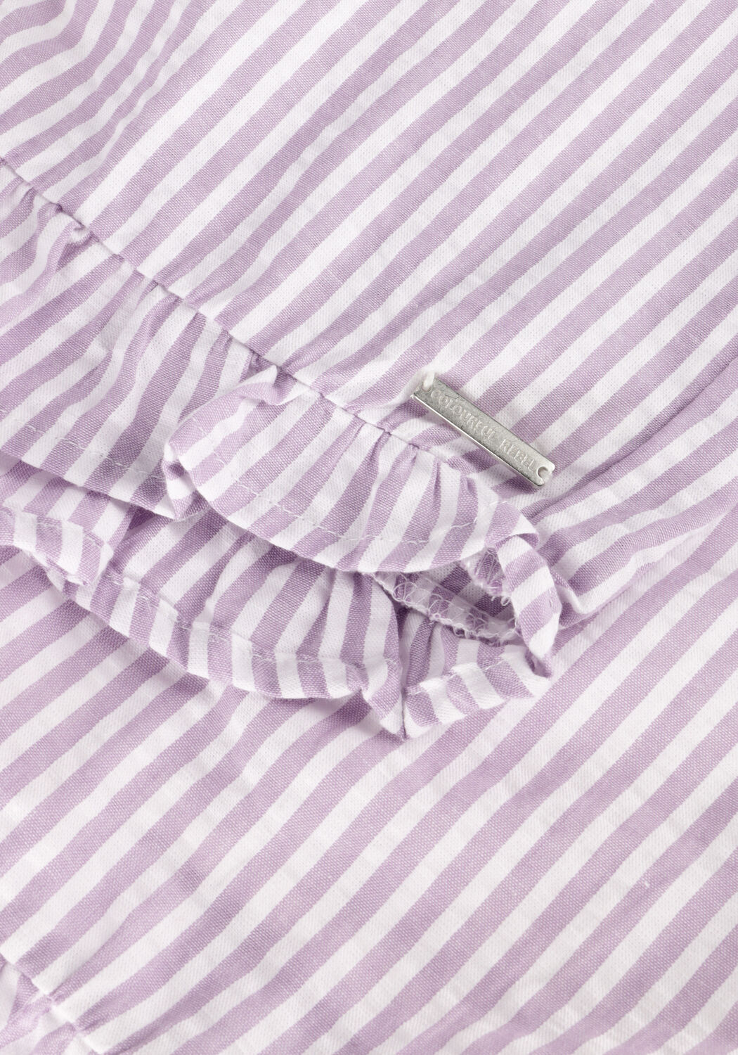 Lila COLOURFUL REBEL Korte broek SENSA STRIPED RUFFLE SHORT - large