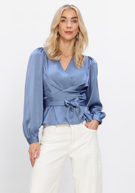 Blauwe NEO NOIR Blouses RISTA HEAVY SATEEN BLOUSE - large