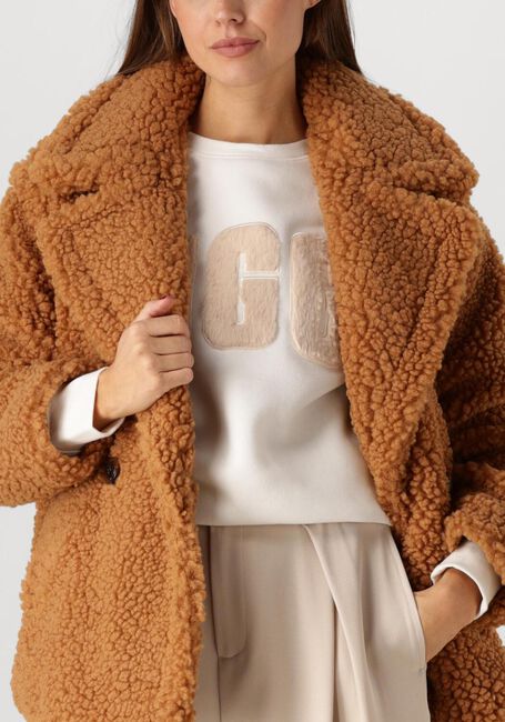 Camel UGG Teddy jas GERTRUDE SHORT TEDDY COAT - large