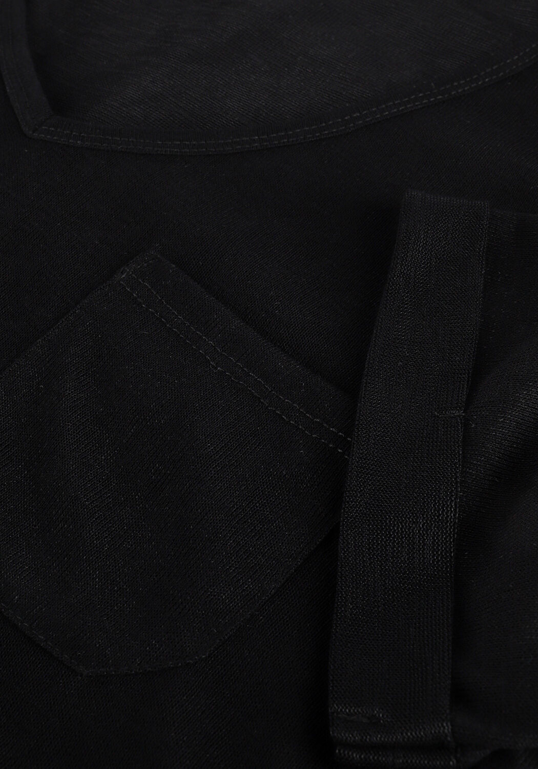 Zwarte OBJECT T-shirt OBJETESSI SLUB S/S V-NECK NOOS - large