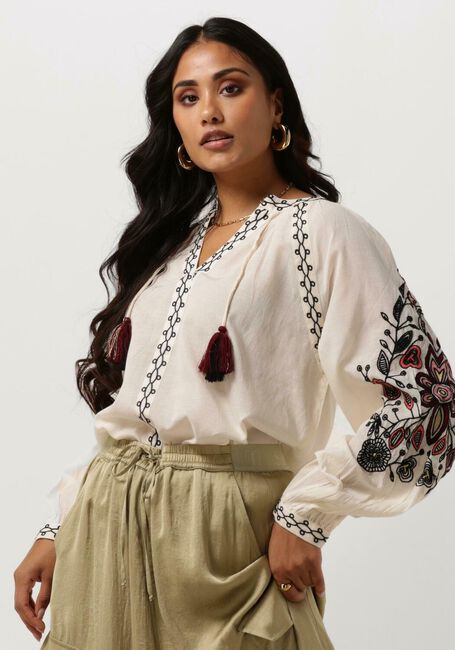 Gebroken wit SUMMUM Blouses TOP SUSHI VOILE EMBROIDERY - large