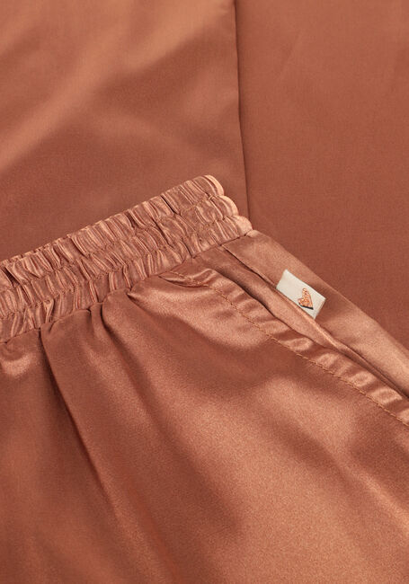 Cognac MOODSTREET Wijde broek BADE SATIN CARGO-PANTS - large