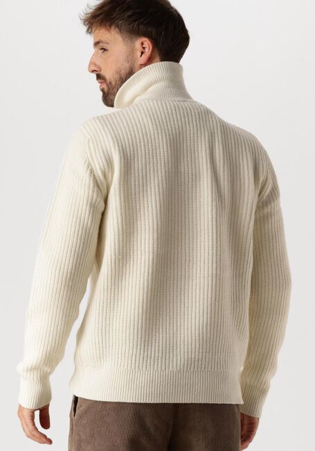 Ecru SELECTED HOMME Trui SLHLAND LS KNIT HALF ZIP - large