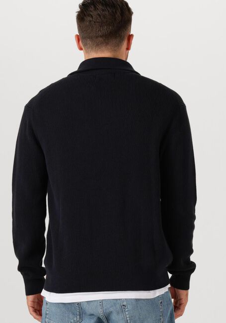 Zwarte PURE PATH Trui LOOSE FIT HALF ZIP KNITWEAR - large