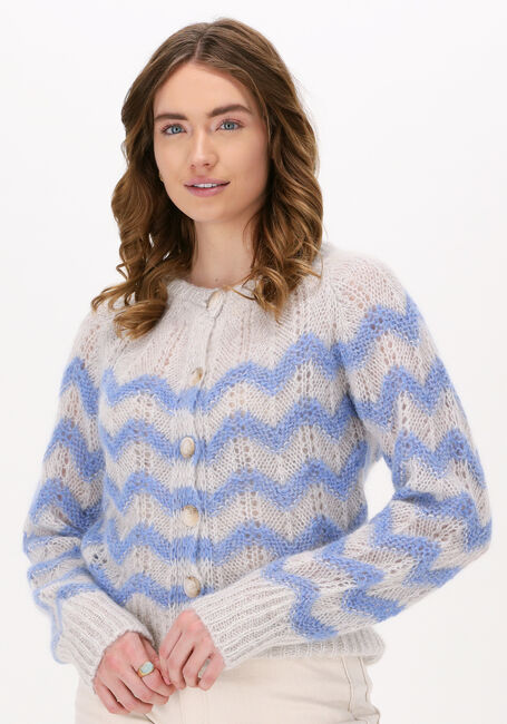 Blauwe SECOND FEMALE Vest JULIETTE KNIT CARDIGAN - large