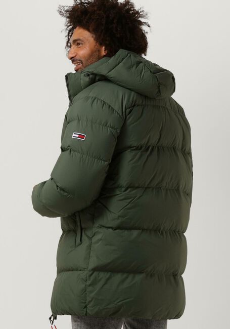Donkergroene TOMMY JEANS Parka's TJM ESSENTIAL DOWN PARKA - large