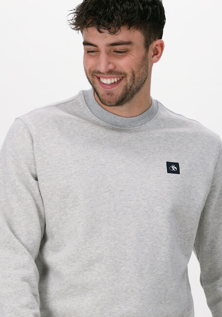 Lichtgrijze SCOTCH & SODA Trui FELPA CREWNECK SWEATSHIRT - large