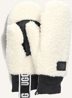 Witte UGG Handschoenen UGGFLUFF MITTEN WITH LOGO TAPE Witte UGG Handschoenen UGGFLUFF MITTEN WITH LOGO TAPE - medium