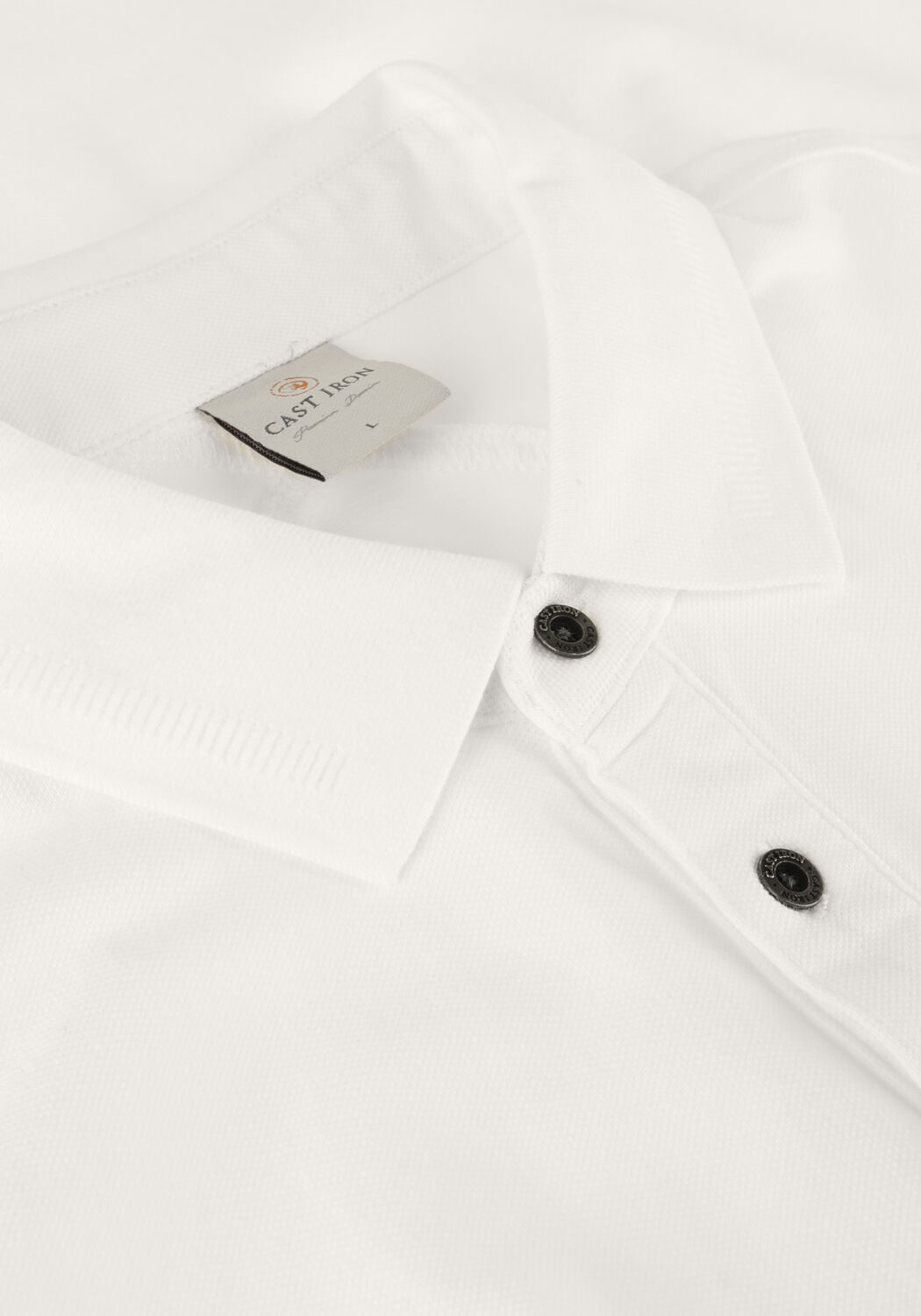 Witte CAST IRON Polo SHORT SLEEVE POLO ORGANIX COTTON PIQUE ESSENTIAL - large