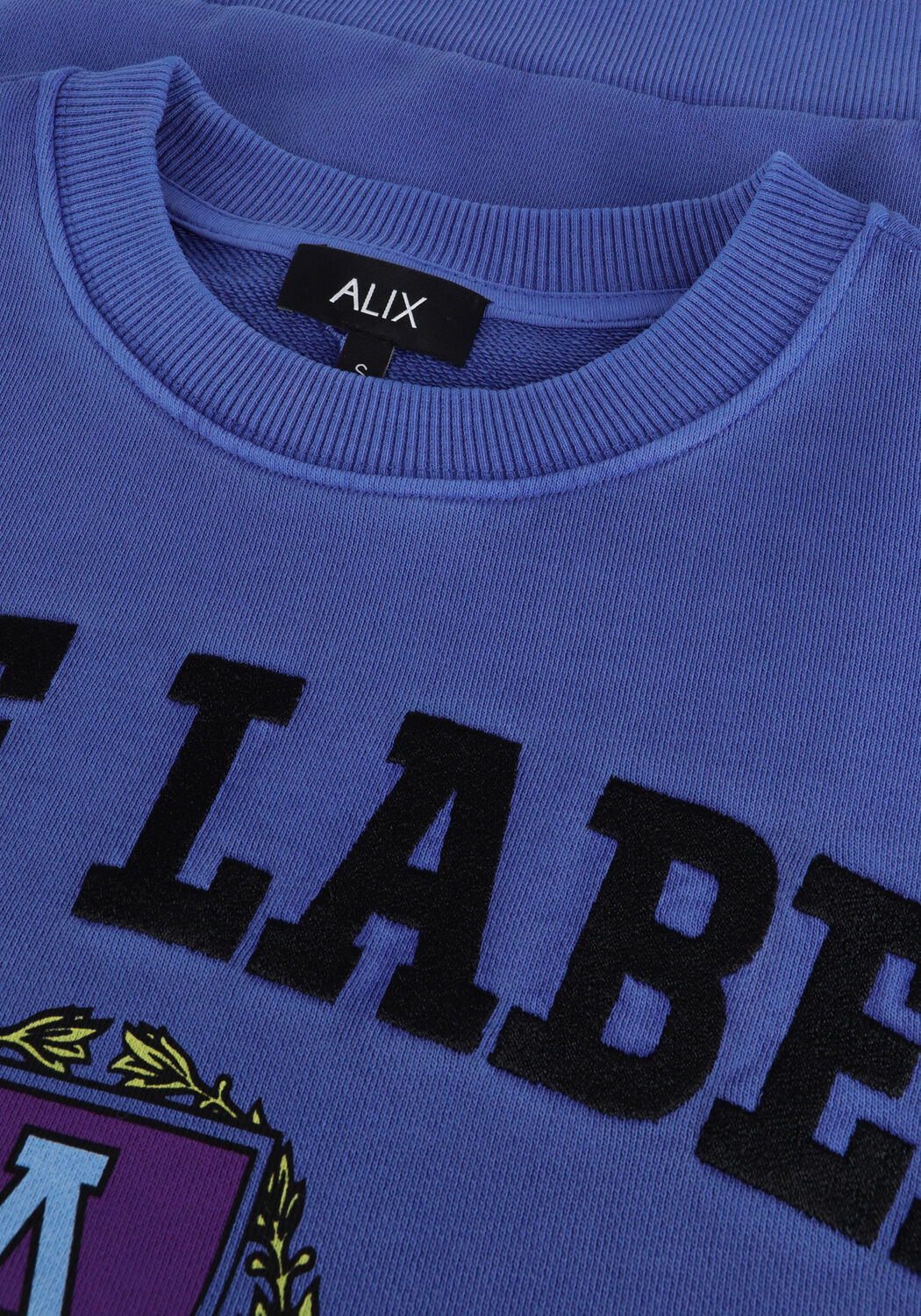 Blauwe ALIX THE LABEL Sweater LADIES KNITTED SHIELD SWEATER - large