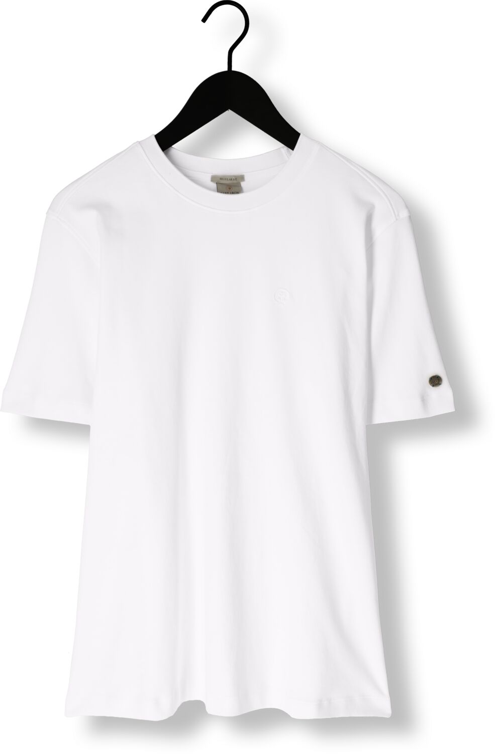 CAST IRON Heren Polo's & T-shirts Crewneck Regular Fit Interlock Essential Wit