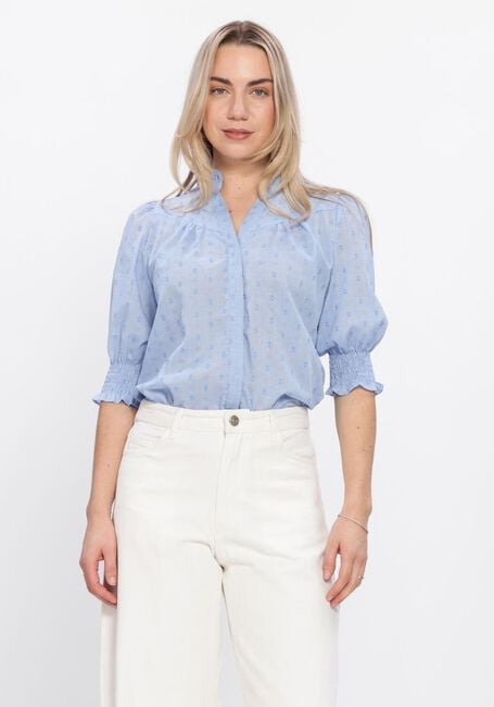 Lichtblauwe NEO NOIR Blouses DIANA DOBBY S BLOUSE - large
