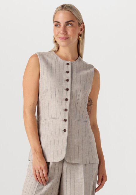 Beige SELECTED FEMME Gilet SLFVILKA SUN LONG VEST - large