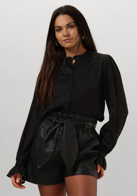 Zwarte POM AMSTERDAM Blouses BLOUSE - HEARTS BLACK - large