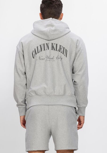 Lichtgrijze CALVIN KLEIN Sweater LS PREMIUM TERRY CALVIN COLLEGIA - large