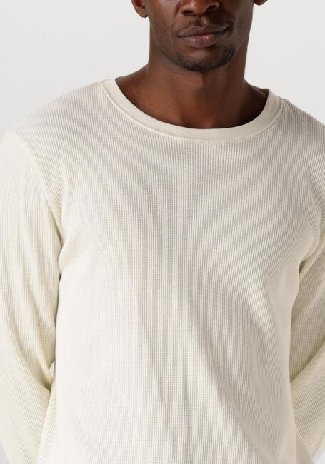 Gebroken wit ANERKJENDT Polo / T-shirt AKKIKKI L/S WAFFLE TEE - large