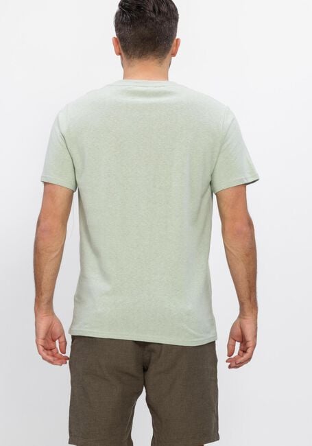 Groene SELECTED MEN T-shirt SLHADAM LINEN BLEND SS TEE NOOS - large