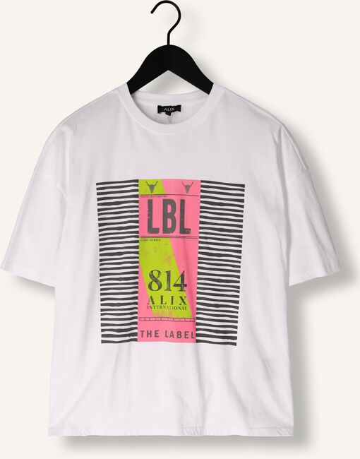 Witte ALIX THE LABEL T-shirt LADIES KNITTED TRAVEL T-SHIRT Witte ALIX THE LABEL T-shirt LADIES KNITTED TRAVEL T-SHIRT - large