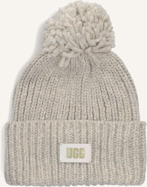 Lichtgrijze UGG Muts CHUNKY RIB BEANIE KNIT POM SET Lichtgrijze UGG Muts CHUNKY RIB BEANIE KNIT POM SET - large