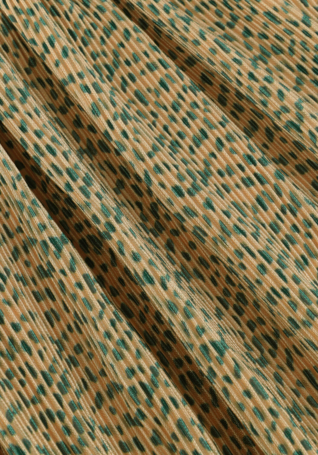 Beige NONO Mini jurk MIRON AOP PLISSEE DRESS - large