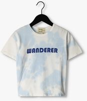 Blauwe WANDER & WONDER T-shirt WANDERER TIE DIE TEE - medium
