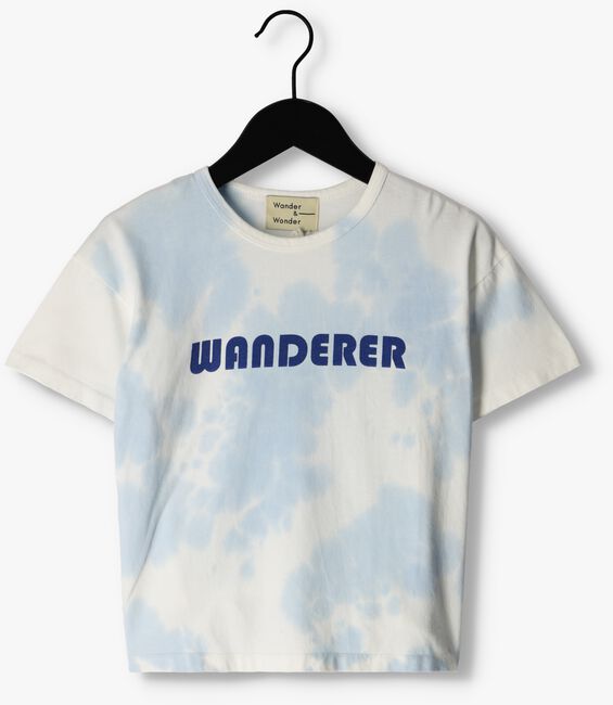 Blauwe WANDER & WONDER T-shirt WANDERER TIE DIE TEE - large