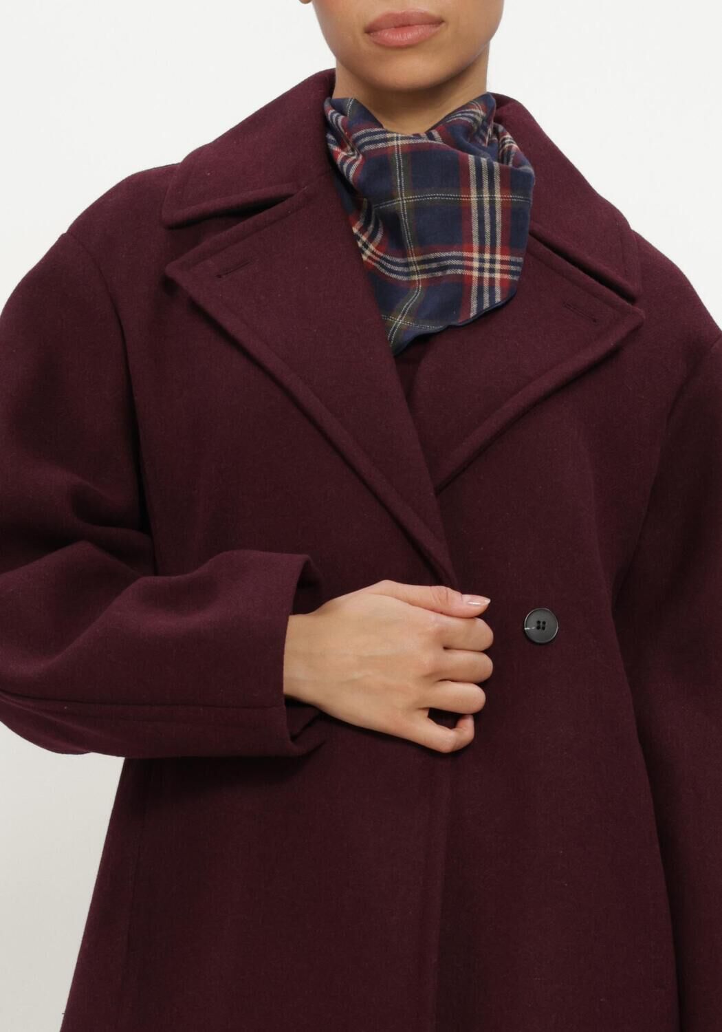 SELECTED WOMEN Dames Jassen Slwvalerie Wool Blend Coat Bordeaux