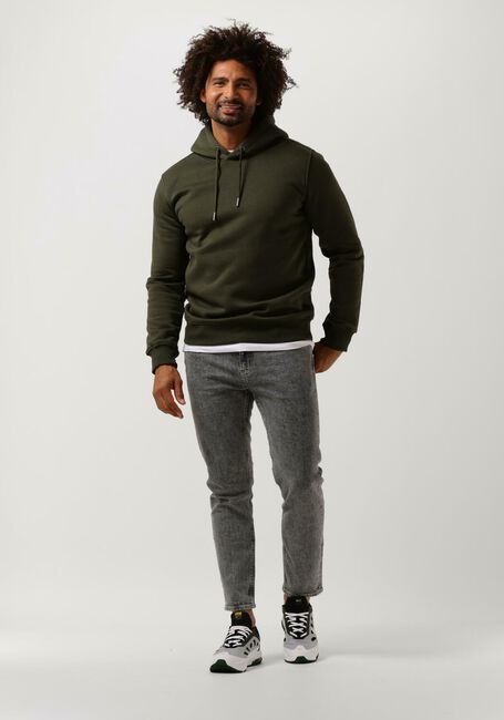Donkergroene PUREWHITE Sweater PURE LOGO HOODIE - large