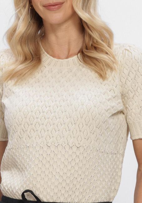 Beige OBJECT Top OBJNOA S/S RE KNIT PULLOVER - large