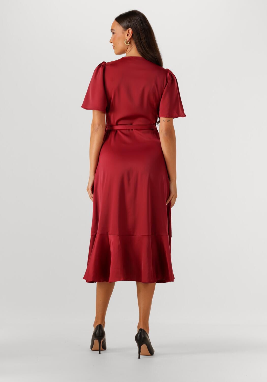 Y.A.S. Dames Jurken Yasthea 2 4 Midi Wrap Dress S. Rood