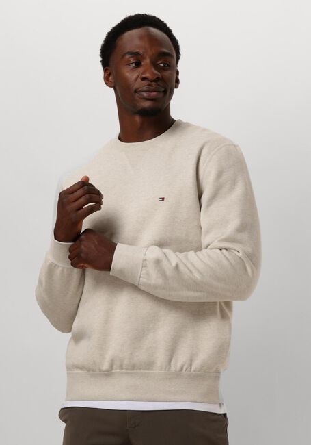 Beige TOMMY HILFIGER Sweater ESSENTIAL FLEECE CREWNECK - large